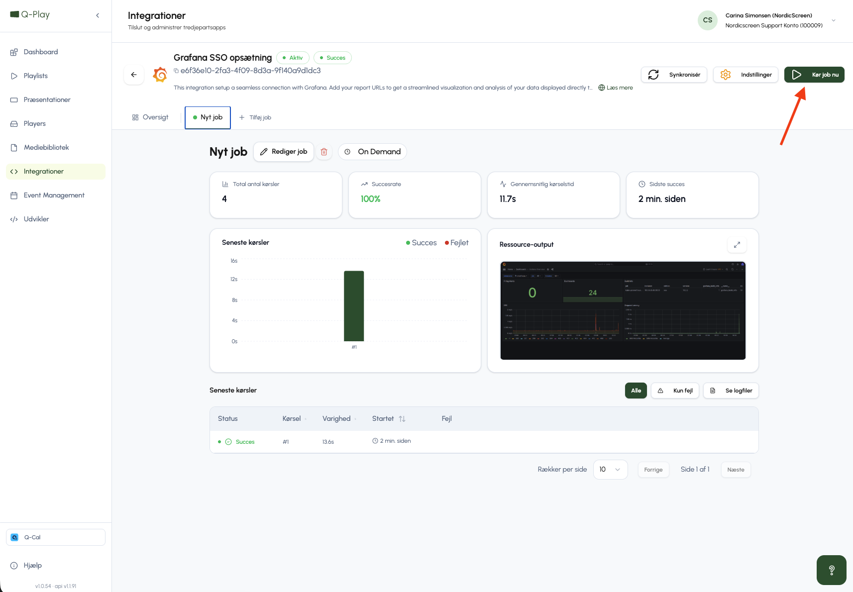 Kør job
