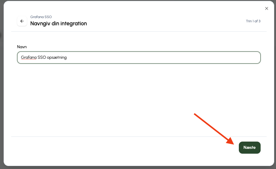 Navngiving af integrationen
